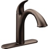 image:imageMoen Camerist OilRubbed Bronze OneHandle Single Hole Kitchen Faucet with Pullout Spout Bathroom Sink has Deck Plate for ThreeHole Countertop Drain Trim Included 7545ORBOil Rubbed Bronze