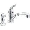 image:imageMoen Chrome Chateau OneHandle Low Arc Kitchen Faucet with Pull Out Side Sprayer 7437Value not found
