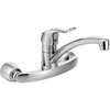 image:imageMoen Commercial MDURA Chrome OneHandle Wall Mount Kitchen Faucet 8713