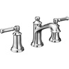 image:imageMoen Dartmoor Chrome TwoHandle High Arc Widespread Bathroom Sink Faucet for 3Hole Setups with Valve Included TV6805Chrome