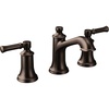 image:imageMoen Dartmoor Chrome TwoHandle High Arc Widespread Bathroom Sink Faucet for 3Hole Setups with Valve Included TV6805Oil Rubbed Bronze