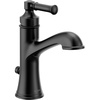 image:imageMoen Dartmoor Matte Black Single Handle Bathroom Sink Faucet with Optional Deckplate 6803BLMatte Black
