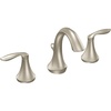 image:imageMoen Eva Brushed Nickel TwoHandle High Arc Widespread Bathroom Sink Faucet for 3Hole Setups with Valve Included TV6420BNBrushed Nickel