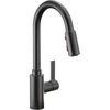 image:imageMoen Genta LX OneHandle Modern Kitchen Faucet with Pull Down Sprayer High Arc Reflex Docking Head and Power Boost for a Faster Clean Chrome 7882Matte Black