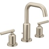 image:imageMoen Gibson Brushed Nickel TwoHandle Adjustable Widespread High Arc Modern Bathroom Sink Faucet Valve Required T6142BNBrushed Nickel