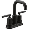 image:imageMoen Gibson TwoHandle Centerset High Arc Modern Bathroom Faucet with Drain Assembly Chrome 6150Matte Black