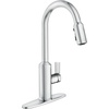 image:imageMoen Meena One Handle Kitchen Faucet with Pull Down Sprayer High Arc Kitchen Sink Faucet Featuring Reflex System and Duralock Quick Connect Spot Resist Stainless 87270SRSChrome