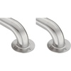 image:imageMoen R7424 Bathroom Safety 24Inch Stainless Steel Bathroom Grab Bar with Exposed Screws Stainless18 Inch Pack of 2