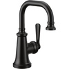 image:imageMoen S44101BL Colinet OneHandle Single Hole Traditional Bathroom Sink Faucet Matte Black