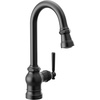 image:imageMoen S52003SRS Paterson OneHandle Pulldown Bar Faucet with Power Clean Includes Interchangeable Handle Spot Resist StainlessMatte Black