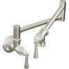 image:imageMoen S664 Traditional Wall Mount Swing Arm Folding Pot Filler Kitchen Faucet ChromeSpot Resist Stainless