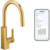 image:imageMoen S72308 STO OneHandle High Arc Pulldown Kitchen Faucet with Power Clean ChromeBrushed Gold