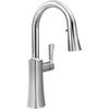 image:imageMoen S72608SRS Etch OneHandle High Arc Pulldown Kitchen Faucet with Power Clean ChromeChrome
