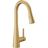 image:imageMoen Sleek Spot Resist Black Stainelss Motionsense Wave Sensor Touchless OneHandle High Arc Pulldown Modern Kitchen Faucet Featuring Power Clean 7864EWBLSBrushed Gold