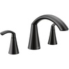 image:imageMoen T373 Glyde Chrome TwoHandle high arc Roman tub FaucetMatte Black