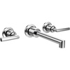 image:imageMoen TS43003 Arris TwoHandle Wall Mount Bathroom Faucet Trim Valve Required ChromeChrome
