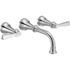 image:imageMoen TS44104 Colinet Traditional Lever Handle Wall Mount Bathroom Faucet Trim Valve Required Chrome