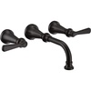 image:imageMoen TS44104BL Colinet Traditional Lever Handle Wall Mount Bathroom Faucet Trim Valve Required Matte Black
