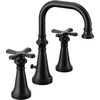 image:imageMoen TS44105BN Colinet Traditional Cross Handle Wall Mount Bathroom Faucet Trim Valve Required Brushed NickelMatte Black
