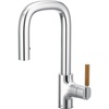 image:imageMoen Tenon Chrome One Handle Modern Bar Pulldown Faucet S64001