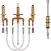 image:imageMoen TwoHandle Roman Tub Faucet Adjustable Valve with Shower Diverter 12Inch CPVC PEX Connection 9793