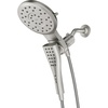 image:imageMoen Verso Round Rain Showerhead and Handshower Combination with Infiniti Dial and Magnetix Docking 60 Hose Matte Black 220C2EPBLSpot Resist Nickel