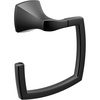 image:imageMoen Voss Matte Black Modern Square Wall Mount Bathroom Hand Towel Ring YB5186BL