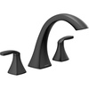 image:imageMoen Voss Matte Black TwoHandle Deck Mount Roman Tub Faucet Trim Kit Valve Required T693BL