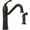image:imageMoen Wetherly Mediterranean Bronze HighArc Kitchen Faucet with Side Spray 87999BRBMediterranean Bronze