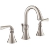 image:imageMoen Wetherly Spot Resist Brushed Nickel TwoHandle Widespread Bathroom Faucet with Valve Included 3hole Deck Mounted Setup WS84855SRNPack of 1