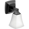image:imageMoen YB5161BL Voss 1Light DualMount Bath Bathroom Vanity Light Fixture with Frosted Glass