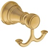 image:imageMoen YB8403BG Weymouth Double Robe Hook Brushed GoldBrushed Gold