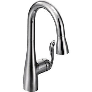 image:imageMoen 5995ORB Arbor One Handle High Arc Pulldown Bar Faucet with Reflex Oil Rubbed BronzeChrome