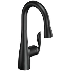 image:imageMoen 5995ORB Arbor One Handle High Arc Pulldown Bar Faucet with Reflex Oil Rubbed BronzeMatte Black