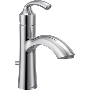 image:imageMoen 6170 Glyde Single Handle Bathroom Sink Faucet with Optional Deckplate ChromeChrome