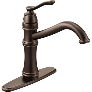 image:imageMoen 7240ORB Belfield Traditional One Handle High Arc Kitchen Faucet with Optional Deckplate Included Oil Rubbed BronzeOil Rubbed Bronze