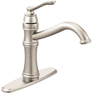 image:imageMoen 7240ORB Belfield Traditional One Handle High Arc Kitchen Faucet with Optional Deckplate Included Oil Rubbed BronzeStainless Steel
