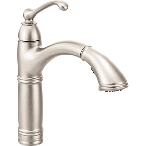 image:imageMoen 7295SRS Brantford OneHandle Pullout Kitchen Faucet Featuring Power Clean and Reflex Spot Resist StainlessSpot Resist Stainless