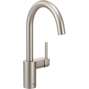 image:imageMoen 7365 Align OneHandle HighArc Modern Kitchen Faucet ChromeSpot Resist Stainless