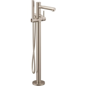 image:imageMoen Align Brushed Gold OneHandle Freestanding Floor Mount Tub Filler Freestanding Tub Faucet with Handshower 395BGBrushed Nickel