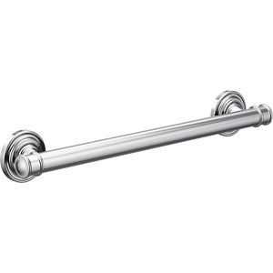 image:imageMoen Belfield Matte Black Bathroom Safety 18Inch Stainless Steel Traditional Bathroom Grab Bar YG6418BLChrome