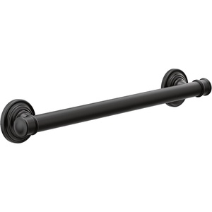 image:imageMoen Belfield Matte Black Bathroom Safety 18Inch Stainless Steel Traditional Bathroom Grab Bar YG6418BLMatte Black