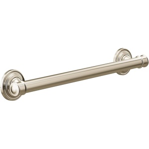 image:imageMoen Belfield Matte Black Bathroom Safety 18Inch Stainless Steel Traditional Bathroom Grab Bar YG6418BLPolished Nickel