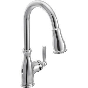 image:imageMoen Brantford Oil Rubbed Bronze Motionsense Wave Touchless OneHandle Pulldown Kitchen Faucet wit Sprayer Featuring Reflex Docking System 7185EWORBChrome