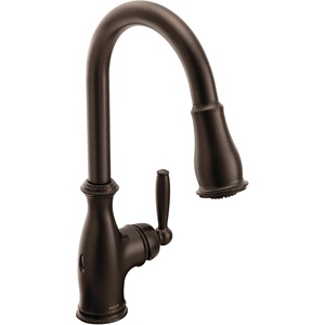 image:imageMoen Brantford Oil Rubbed Bronze Motionsense Wave Touchless OneHandle Pulldown Kitchen Faucet wit Sprayer Featuring Reflex Docking System 7185EWORBOil Rubbed Bronze