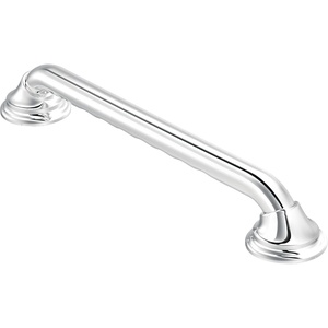 image:imageMoen Chrome Bathroom Safety 24Inch Designer Safety Shower Grab Bar with Curled Grip LR8724D3GCHChrome
