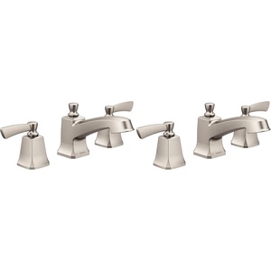 image:imageMoen Conway Spot Resist Brushed Nickel Two Handle Widespread Bathroom Sink Faucet with Valve Included 84926SRNSpot Resist Brushed Nickel