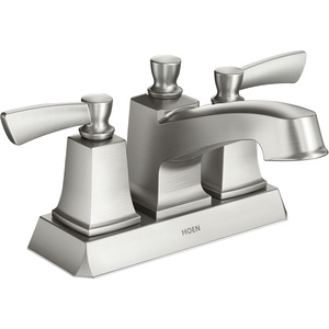 image:imageMoen Conway Spot Resist Brushed Nickel TwoHandle Centerset Bathroom Faucet with Drain Assembly WS84922SRNSpot Resist Stainless
