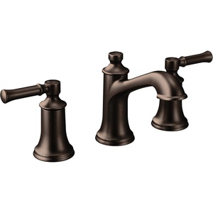 image:imageMoen Dartmoor Chrome TwoHandle High Arc Widespread Bathroom Sink Faucet for 3Hole Setups with Valve Included TV6805Oil Rubbed Bronze