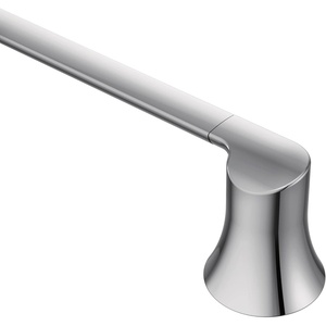 image:imageMoen Doux Matte Black 24Inch Single Towel Bar YB0224BLChrome